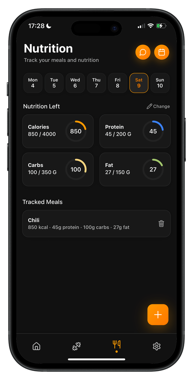 Log Meals & Track Calories