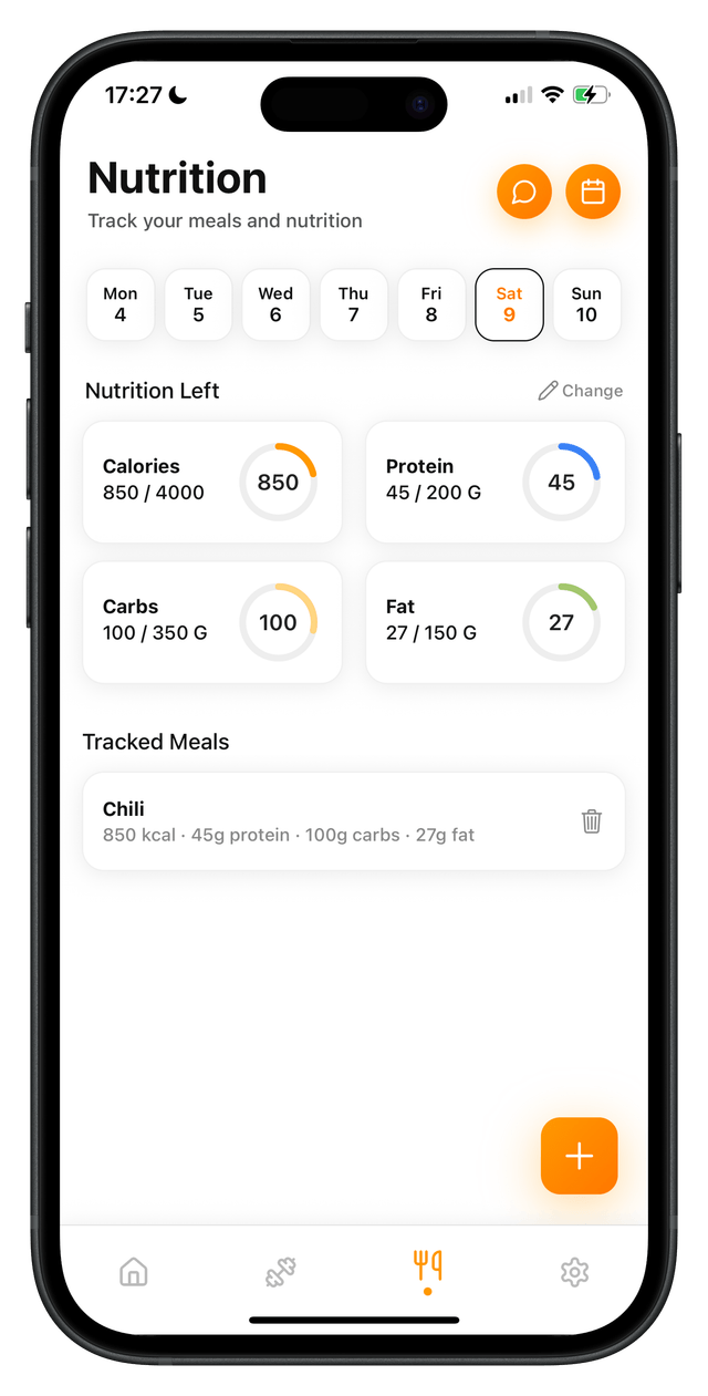 Log Meals & Track Calories