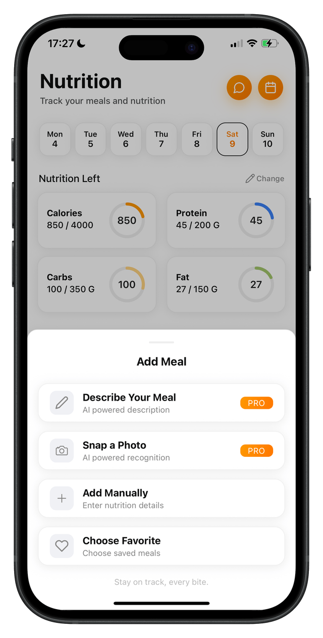 Log Meals & Track Calories - second view